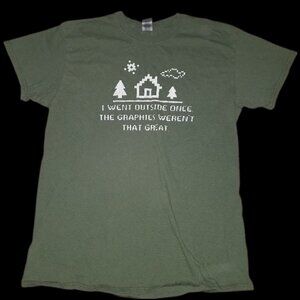 * MINECRAFT Green Novelty Short Sleeved Tee Mens MEDIUM